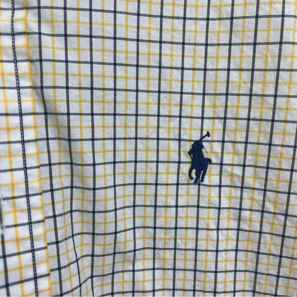 Ralph Lauren Polo Blue Yellow Check Long Sleeve Button Down Shirt S Classic - Picture 3 of 4